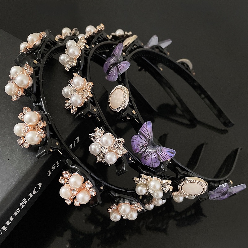 Băng Đô Cài Tóc Hai Lớp Bằng Nhựa Thời Trang Dành Cho Nữ