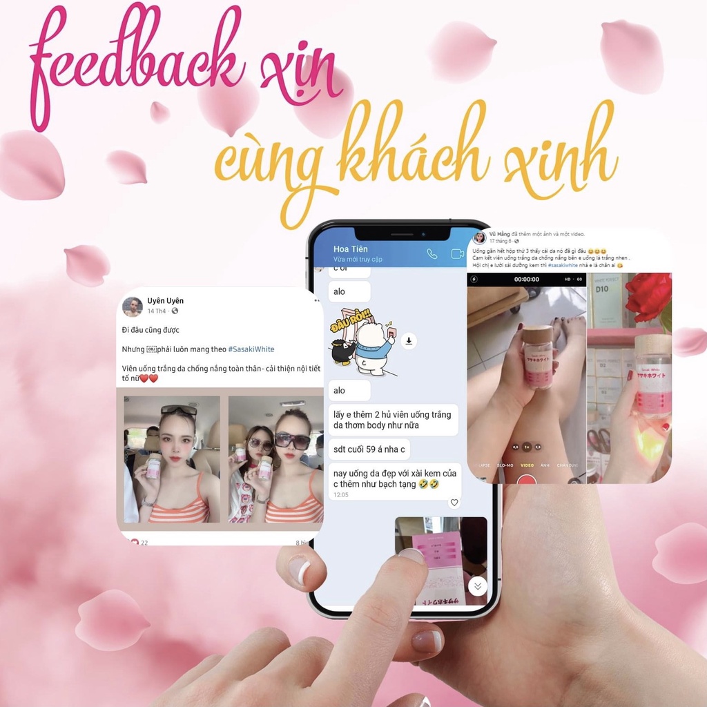 Sasaki white viên uống thơm cơ thể trắng da mờ nám  Nhật Bản