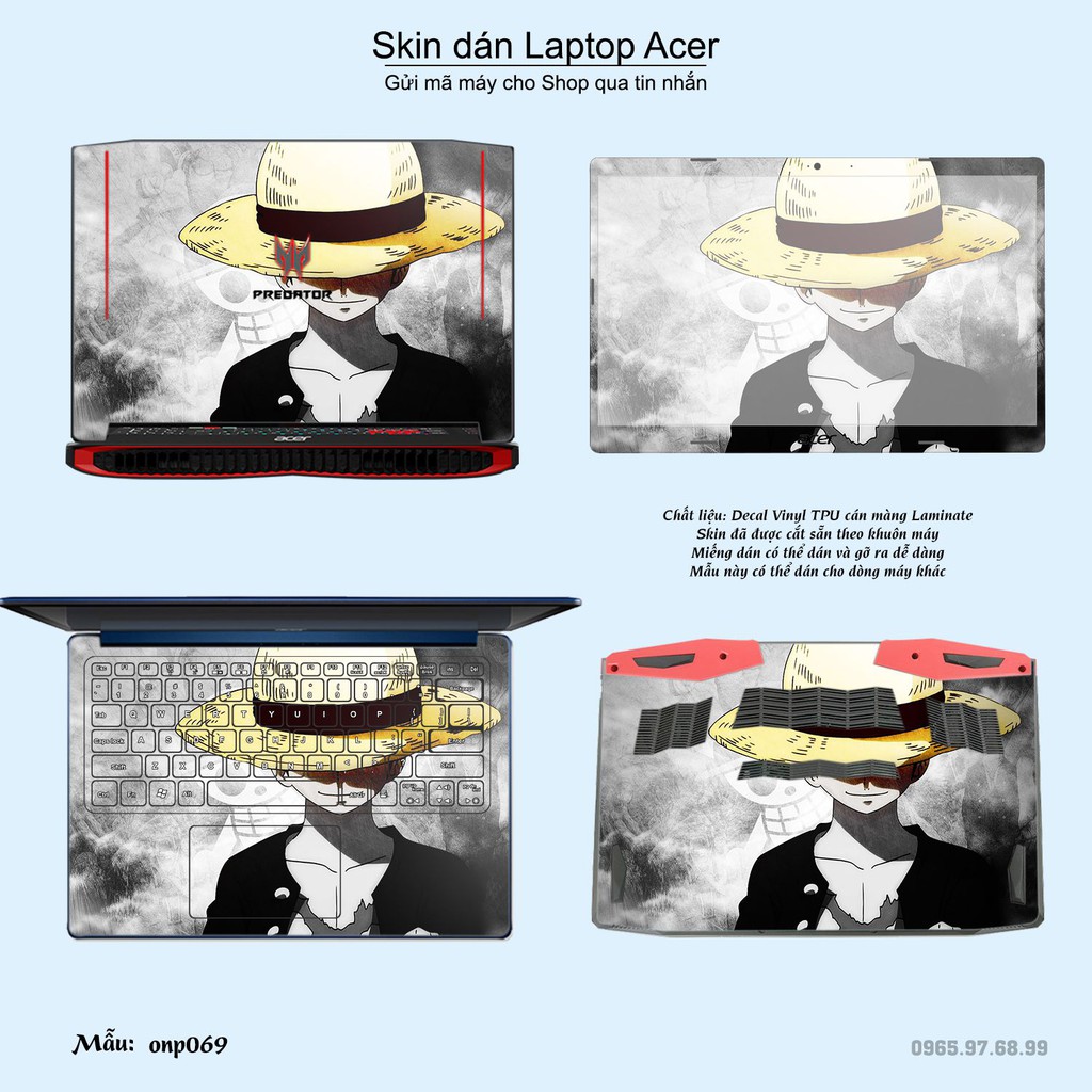 Skin dán Laptop Acer in hình One Piece _nhiều mẫu 5 (inbox mã máy cho Shop)