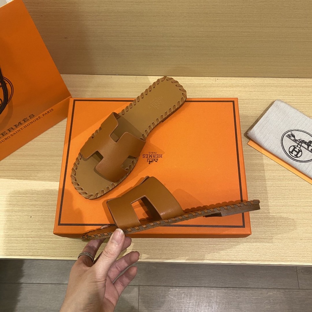 Hàng Có Sẵn Giày Lười Da Cừu Dệt Thủ Công Phong Cách HERME Mới Dành Cho Nữ MHS1 P37G