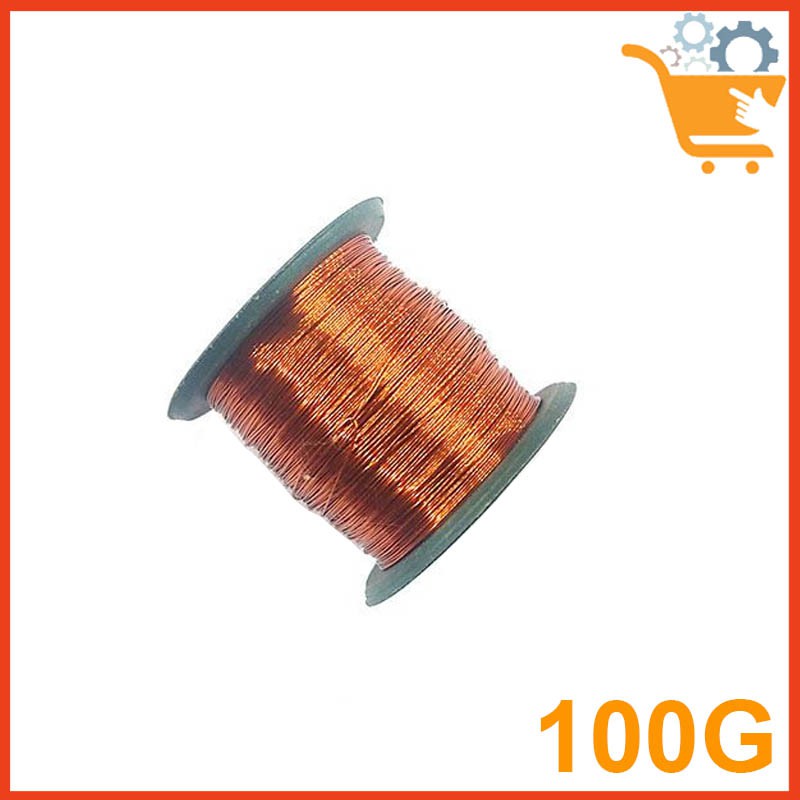 Dây Đồng Quấn Biến Áp, Quấn Motor kích thước từ 0.1~1.0mm ( 100g/1 cuộn )