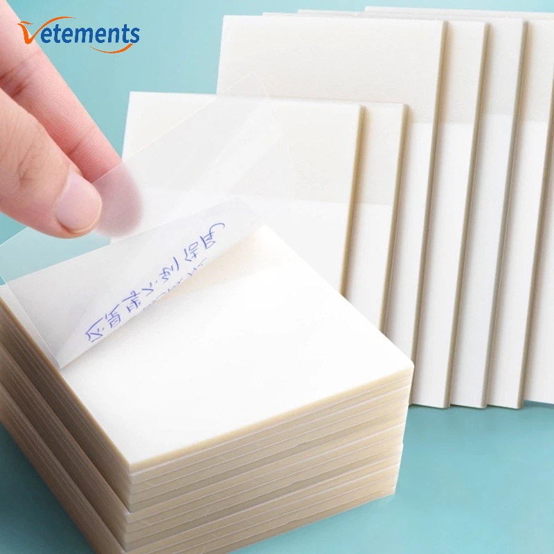 Set 50 Tấm Giấy Ghi Chú Trong Suốt Sáng Tạo Kích Thước S/M/L Dùng Cho Văn Phòng/Trường Học