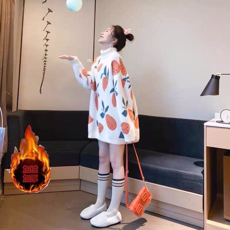Áo len hình quả cam mềm mịn ulzzang oder