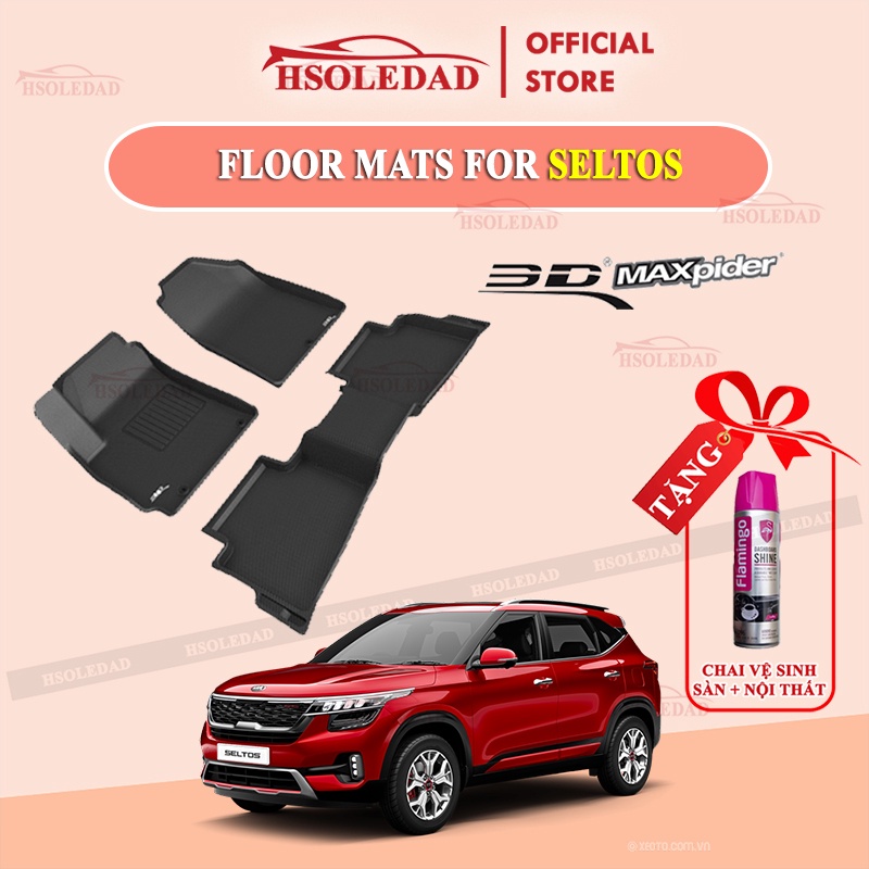 Thảm lót sàn KIA SELTOS / CRETA 2020-2021+ bằng khuôn đúc hãng Kardo hoặc 3D MAXpider KAGU