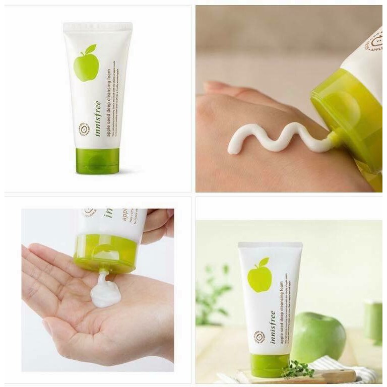 [MẪU 2019] SỮA RỬA MẶT INNISFREE APPLE JUICY DEEP CLEANSING FOAM