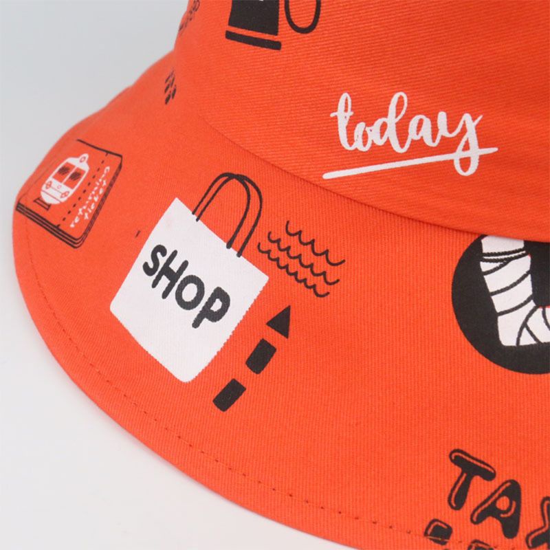 Xiangbao Mũ Bucket Chống Nắng In Chữ Graffiti Phong Cách Harajuku Nhật Bản Cho Nam Và Nữ