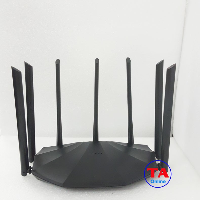 Bộ Phát Wifi Tenda AC23 - Hai Băng Tần - Tốc Độ 2100Mbps - 7 anten 6dbi Cho Khả Năng Phủ Sóng Mạnh Mẽ