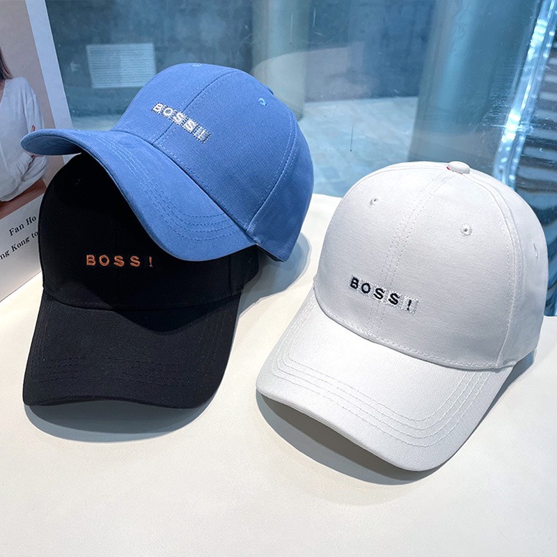 Mũ Lưỡi Trai Nón Kết Nhung Cao Cấp Thêu Chữ Boss 443 Phong Cách Ulzzang Form Unisex Nam Nữ - Hazo