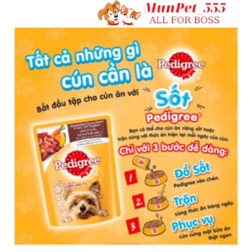 Thức ăn chó lớn Pedigree 130g các vị