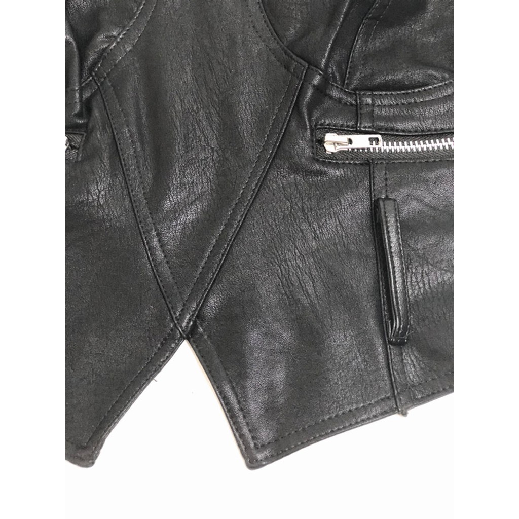 [SIÊU SALE] Áo Quây Da PU Kéo Khóa Sau Cá Tính Hàng Thiết Kế | BigBuy360 - bigbuy360.vn