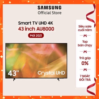 Smart tivi samsung crystal uhd 4k 43 inch ua43au8000kxxv - miễn phí lắp đặt