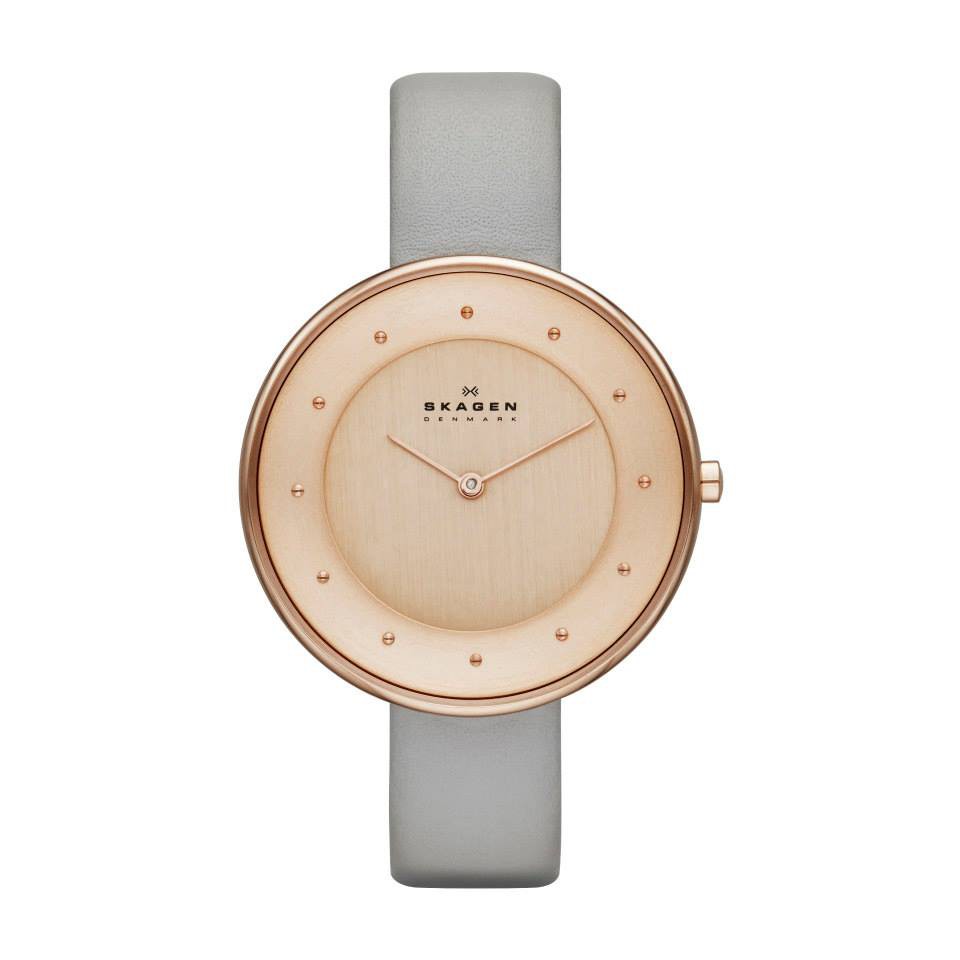 đồng hồ nữ skagen gitte dây da size 38mm ( 4 màu)