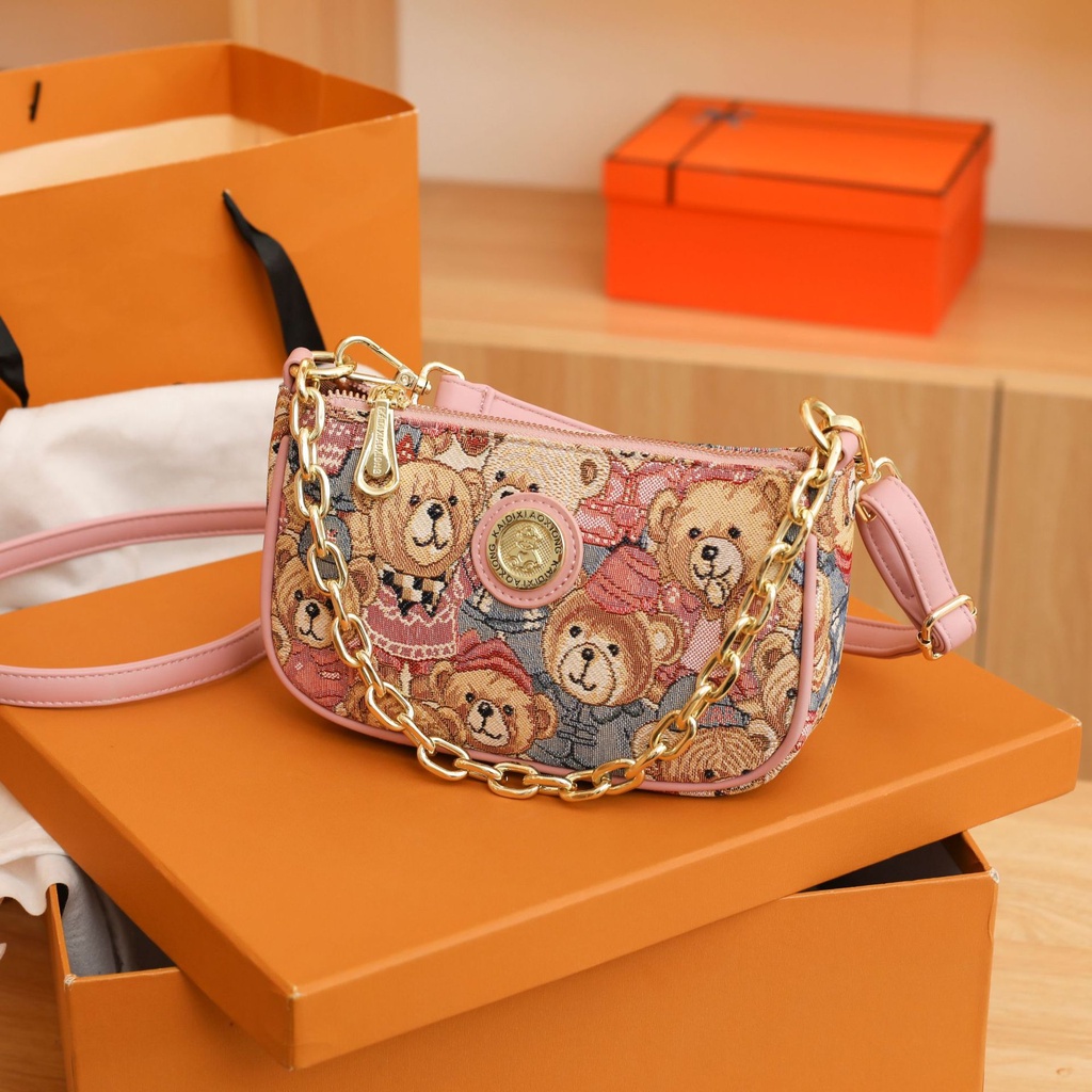 Túi Xách Đeo Vai / Đeo Dưới Cánh Tay Dây Xích Cao Cấp Phong Cách Mới Dễ Phối Đồ