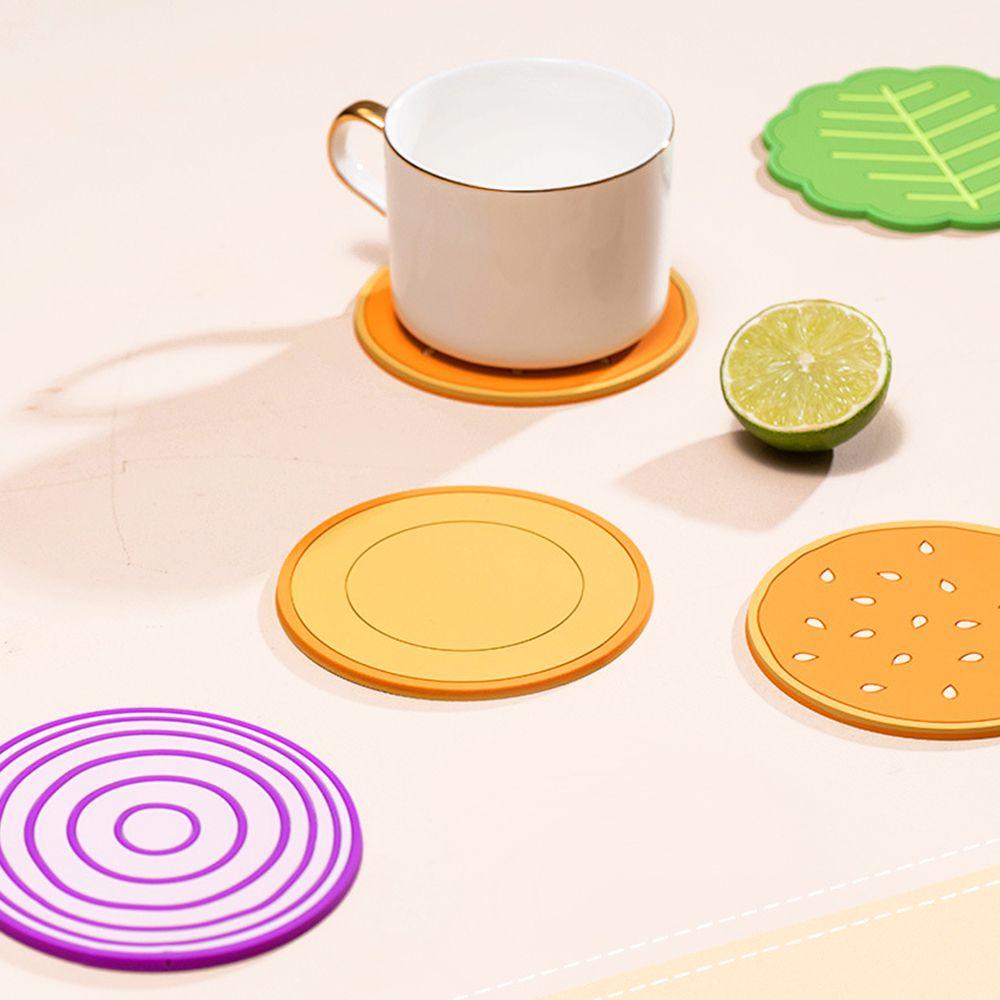 Set 8 Tấm Lót Bàn Ăn Bằng PVC Chống Trượt Hình Hamburger Dễ Vệ Sinh Tiện Dụng