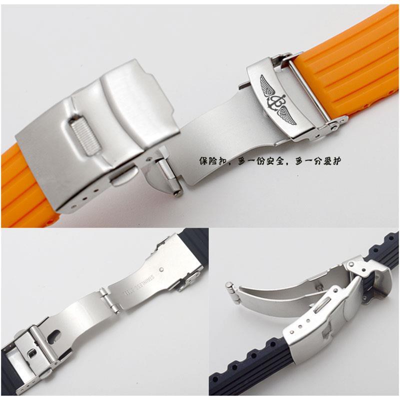 Dây silicone thay thế cho đồng hồ Breitling Breitling 22mm 23SE61