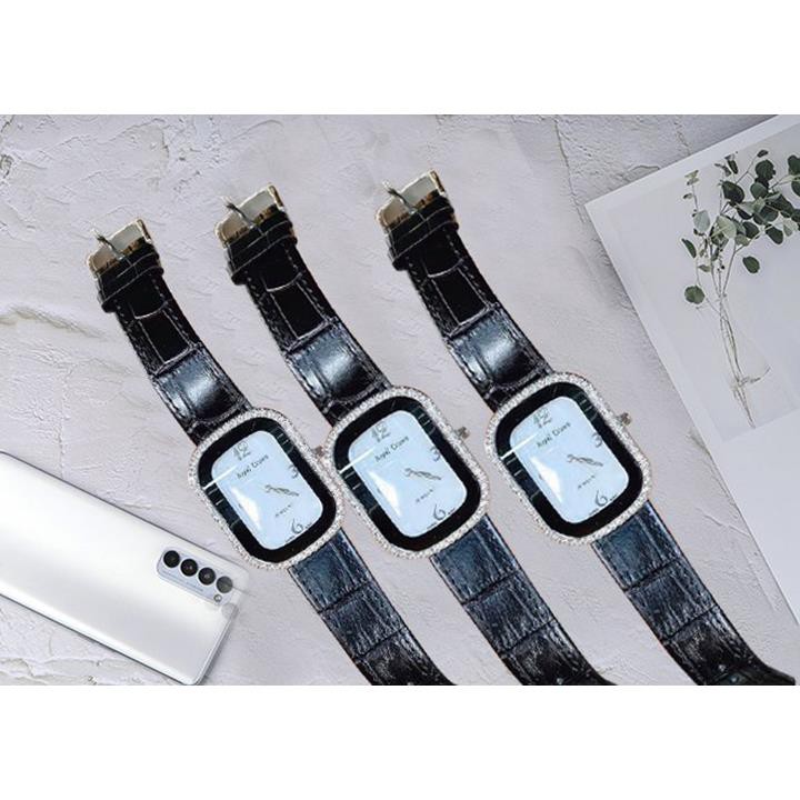 Đồng Hồ Nữ Chính Hãng Royal Crown 3771 Dây Da Đen
