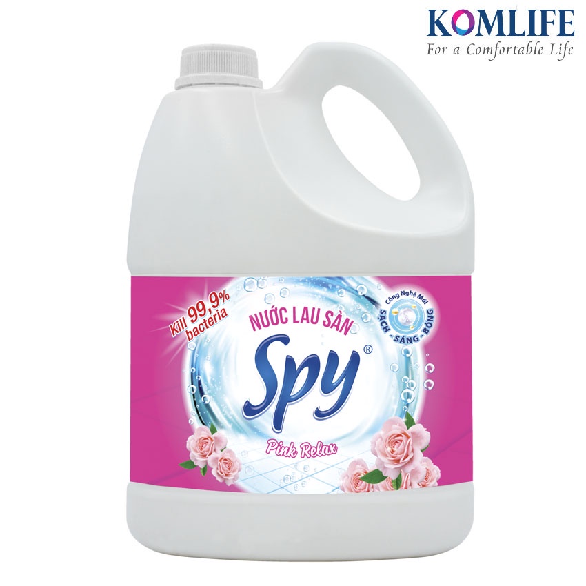 Nước lau sàn Spy 3,6L 💥 𝗚𝗜𝗔́ 𝗦𝗔̣̂𝗣 𝗦𝗔̀𝗡 💥 Nước lau sàn Komlife ít bọt, an toàn sức khỏe CCHome KL002