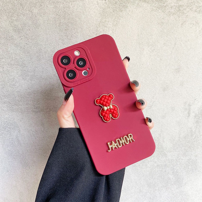 Ốp lưng iphone cạnh vuông gắn charm jadior 7plus x xsmax 11 11promax 12 12pro 12promax 13 13pro 13promax DT13