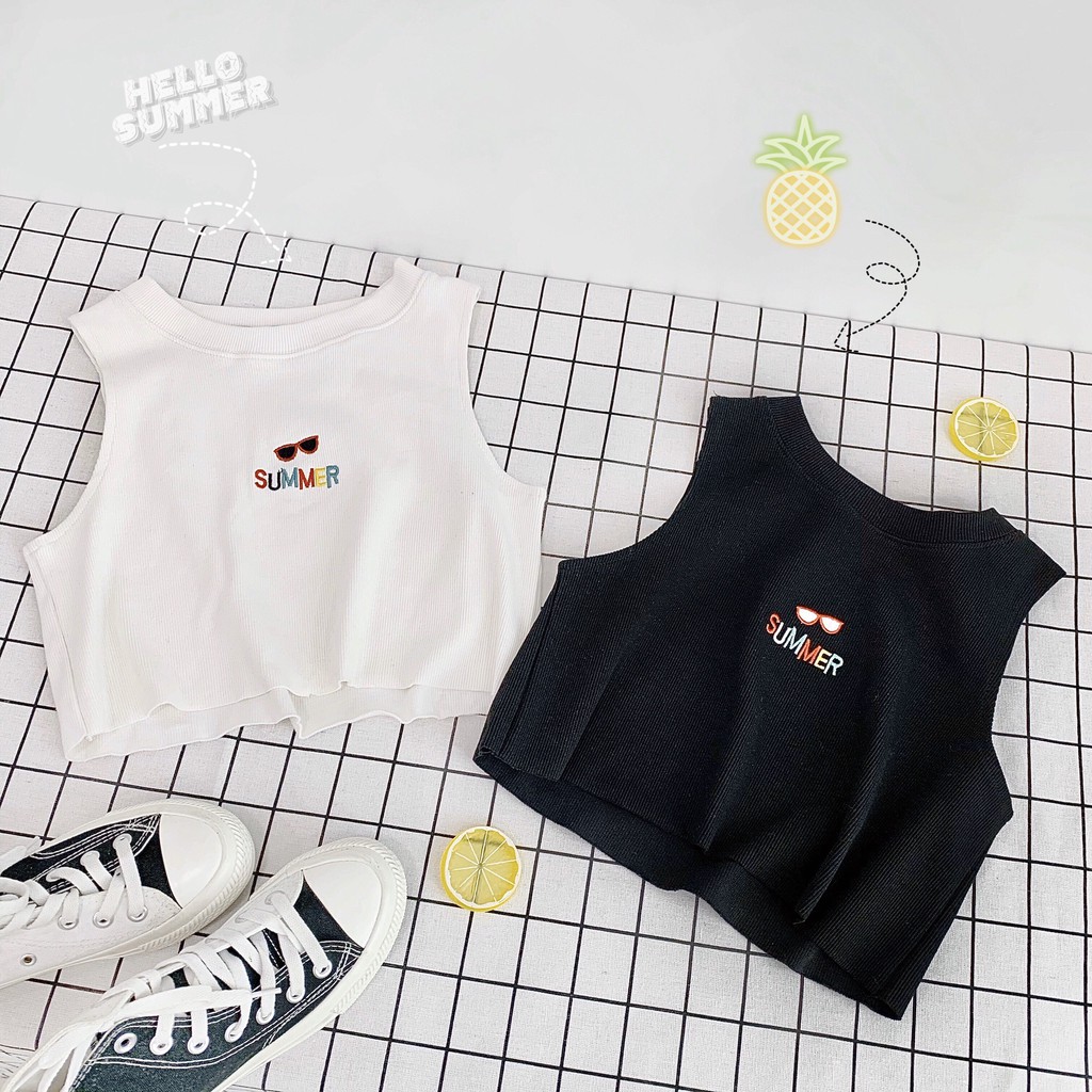 Áo Croptop SUMMER Ulzzang (ẢNH THẬT)