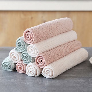 Bộ 5 chiếc khăn lau thấm hút cực tốt chuyên dụng trộn màu lau bát đĩa, đồ dùng nhà bếp
