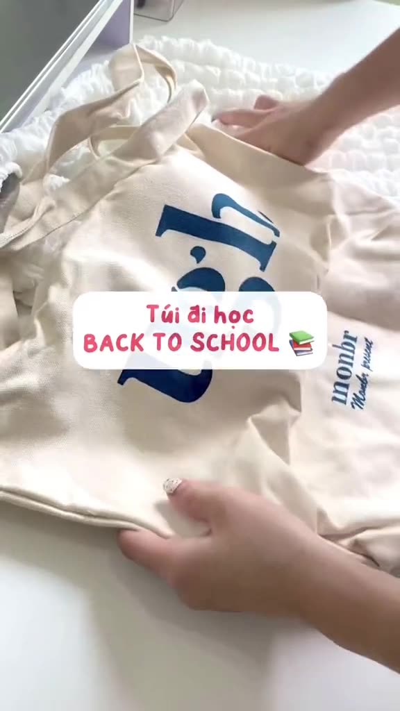 Túi tote túi vải canvas có khóa miệng ngăn phụ bên trong thời trang phong cách hàn quốc TT01 | BigBuy360 - bigbuy360.vn