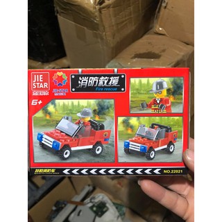 Miếng ghép mô hình 49 chi tiết Lính và Xe cứu Hỏa
