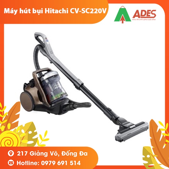 [Mã 154ELSALE2 giảm 7% đơn 300K] Máy hút bụi Hitachi CV-SC220V 2L khử mùi diệt khuẩn - BH chính hãng