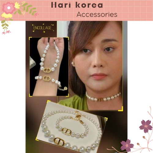 Vòng cổ CD dây chuyền ngọc sang trọng phụ kiện trang sức nữ rễ phối đồ Món quà ý nghĩa cho bạn gái