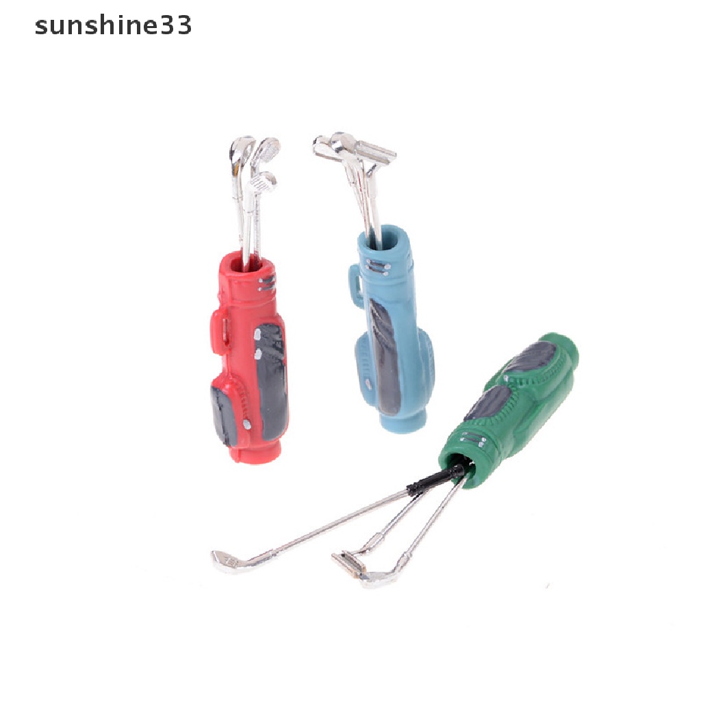 Set dụng cụ đánh golf 1:12 trang trí nhà búp bê