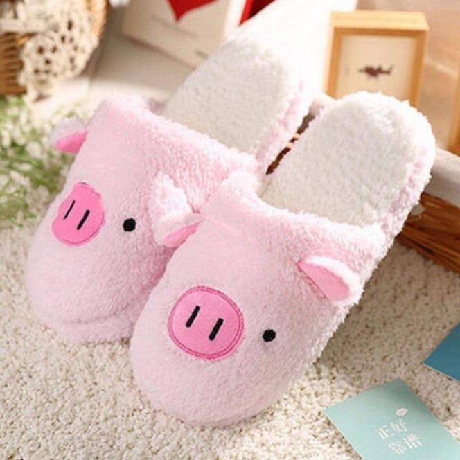 Dép Bông Đi Trong Nhà Vải Bông In Hình Thú Ngộ Nghĩnh Dễ Thương, Dép Lông Nam Nữ Quai Ngang Giữ Ấm Cho Đôi Chân Của Bạn.