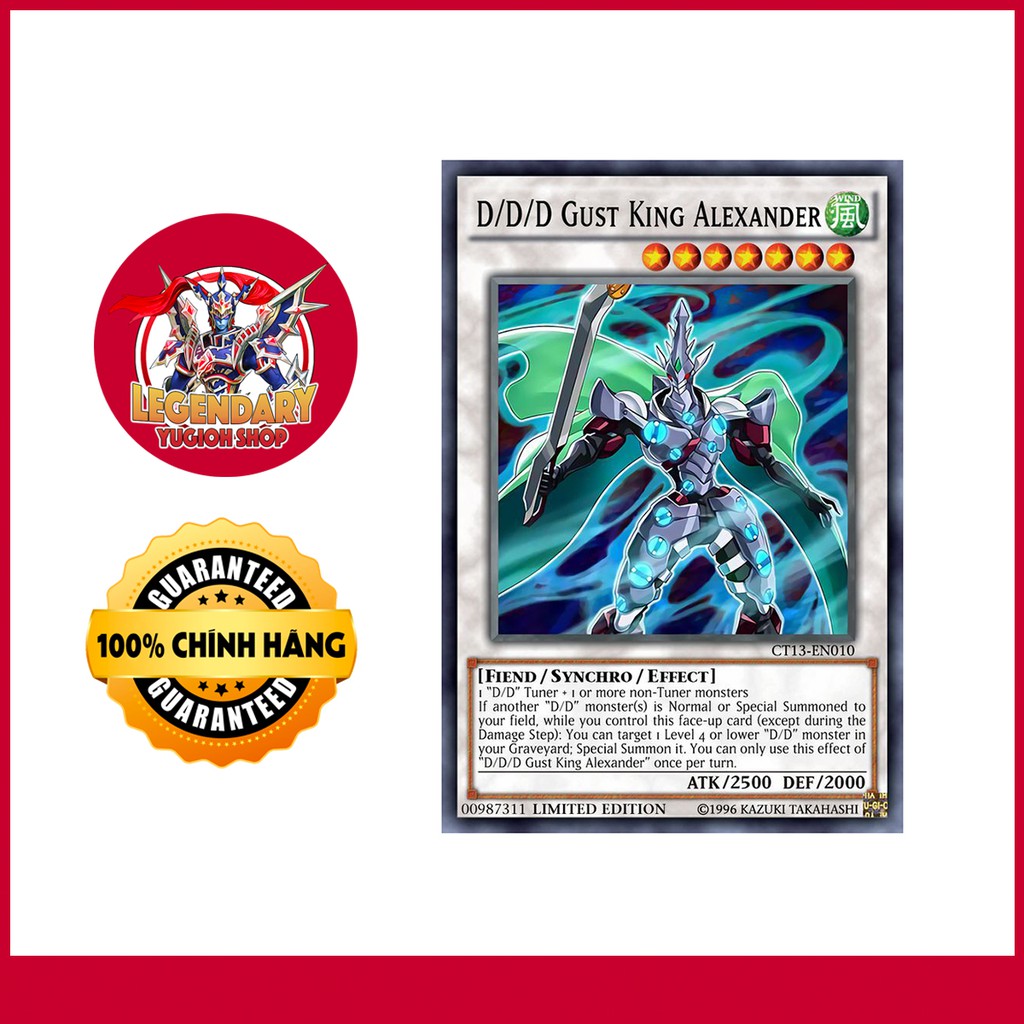 EN]Thẻ Bài Yugioh Chính Hãng] D/D/D Gust King Alexander