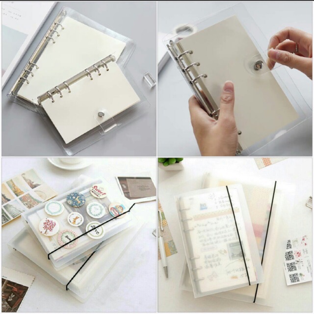 A4 B5 A5 A6 bìa còng sổ còng cứng bìa dẻo bullet journal planner binder sticker