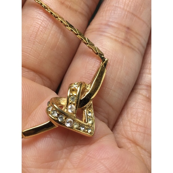 Dây chuyền vintage Dior-mặt trái tim
