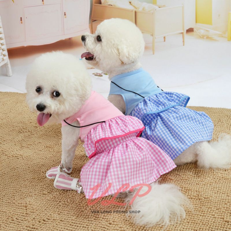 [2.5kg-7.5kg] Váy ôm dễ thương - trang phục thú cưng đáng yêu