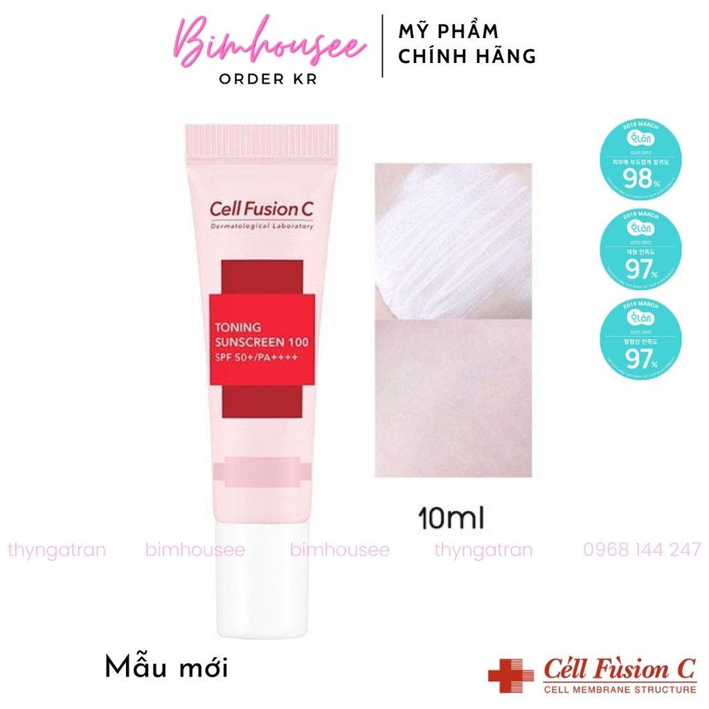 [Có bill] Kem chống nắng Cell Fusion C Laser Sunscreen 100 50ml SPF50+/PA+++