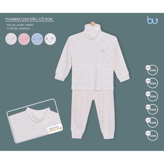 Bộ Cổ Lọ BU bambo trắng hoạ tiết