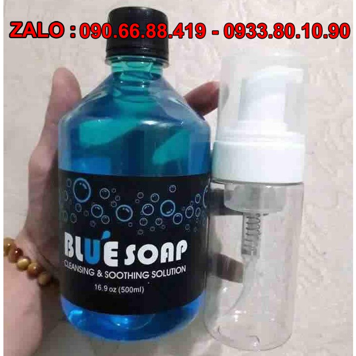 Nước vệ sinh phun xăm Blue Soap 500ml  - Nước lau mực xăm, xà phòng khử trùng rửa hình xăm tatoo