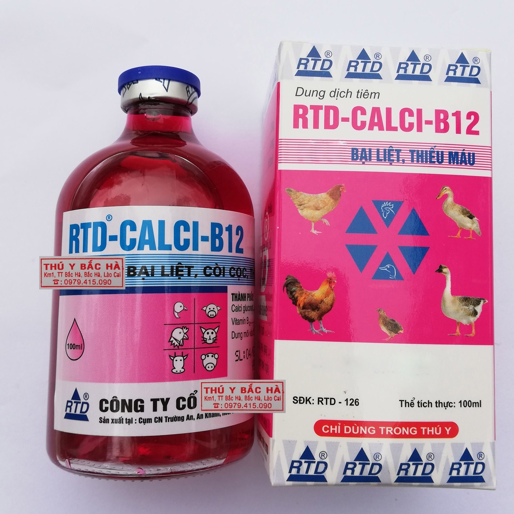 5 lọ RTD-CALCI-B12 100ml Dùng cho chó, mèo, thỏ