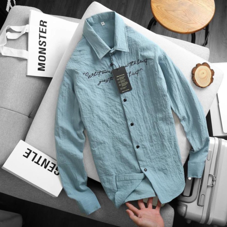 Áo Sơ Mi Vải Đũi Dài Tay Mát Mịn Không Nhăn Không Phai Không Xù Thoáng Mát, Thấm Hút, Kiểu Dáng Trẻ Trung | BigBuy360 - bigbuy360.vn