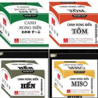 Canh rong biển đủ loại ASUZAC Nhật bản thùng/12 hộp/120 gói