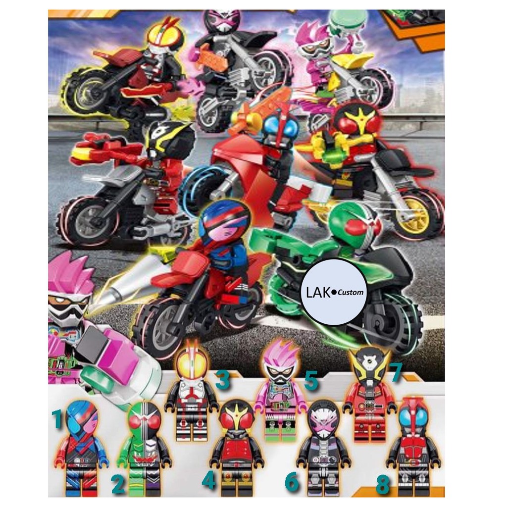 MÔ HÌNH [LEGO] CÁC NHÂN VẬT KAMEN RAIDER ( ZI-O, KABUTO, 555, DOUBLE, EX-AID, KUUGA, BUILD, SHF GEIZ