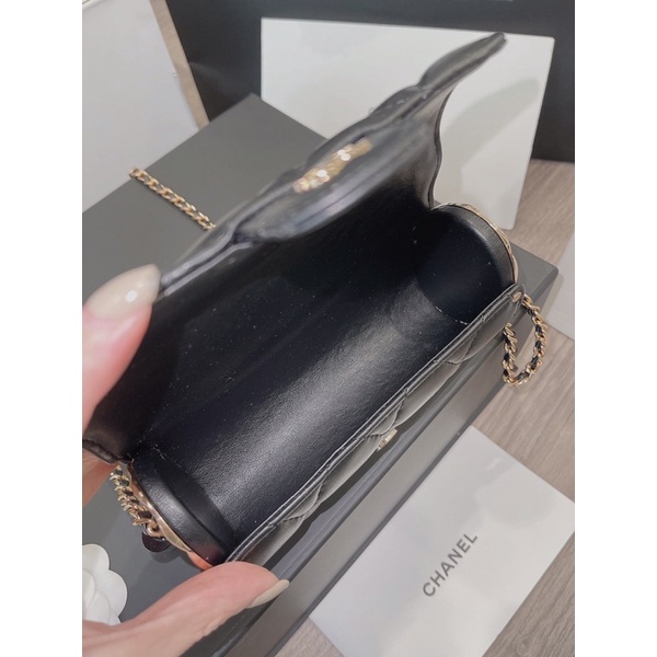 Túi đeo chéo nữ tròn dáng trống da mịn màu đen trắng khoá vàng dây xích fullbox có hộp xịn