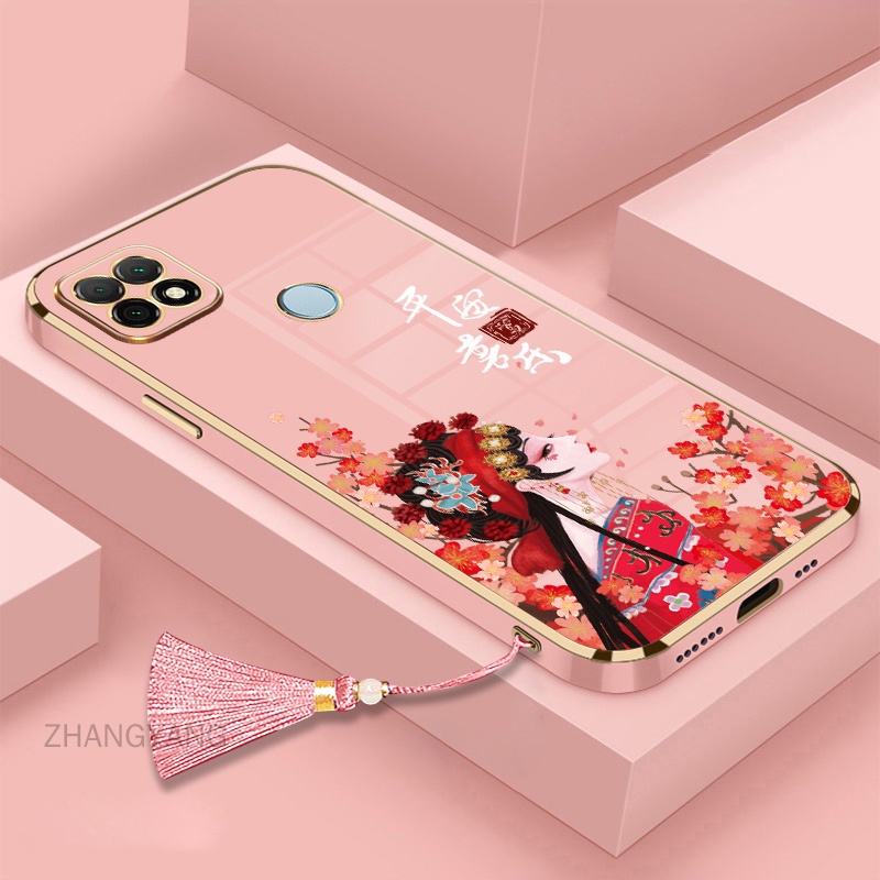 Ốp Điện Thoại TPU Silicone Mềm Mạ Điện Có Dây Đeo Cho Realme c25 c25s c12 c21y c25y c15