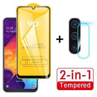 Kính cường lực 9D 2 trong 1 dán bảo vệ màn hình/camera cho điện thoại Samsung Galaxy A50