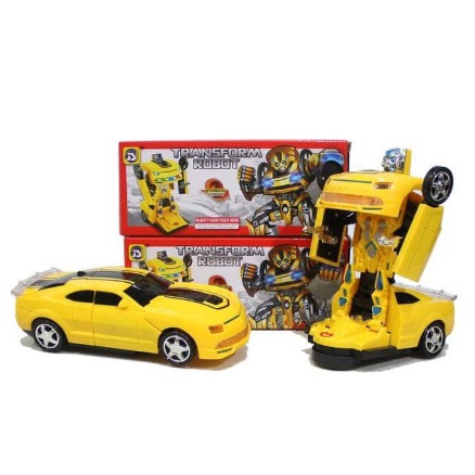 Transformer Bumble Bee Cars Xe Hơi Biến Hình Có Nhạc Và Đèn Cho Bé Trai