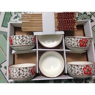 Bộ 6 bát nhật kèm đũa