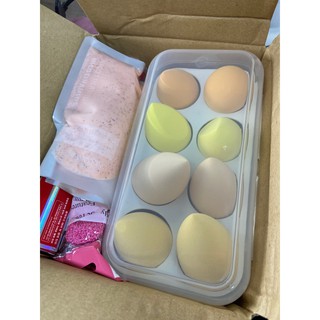 Set 8 mút trang điểm hình trứng, mút tán phấn