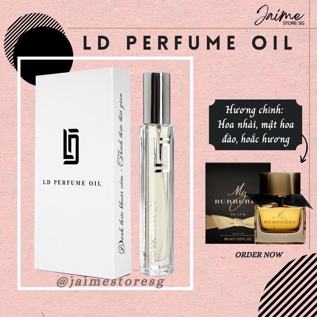 Tinh Dầu Nước Hoa Pháp MY BURBERRY BLACK 12ml LD PERFUME OIL Dạng Xịt Mùi Hương Gợi Cảm Nồng Nàn - JAIME STORE LD30