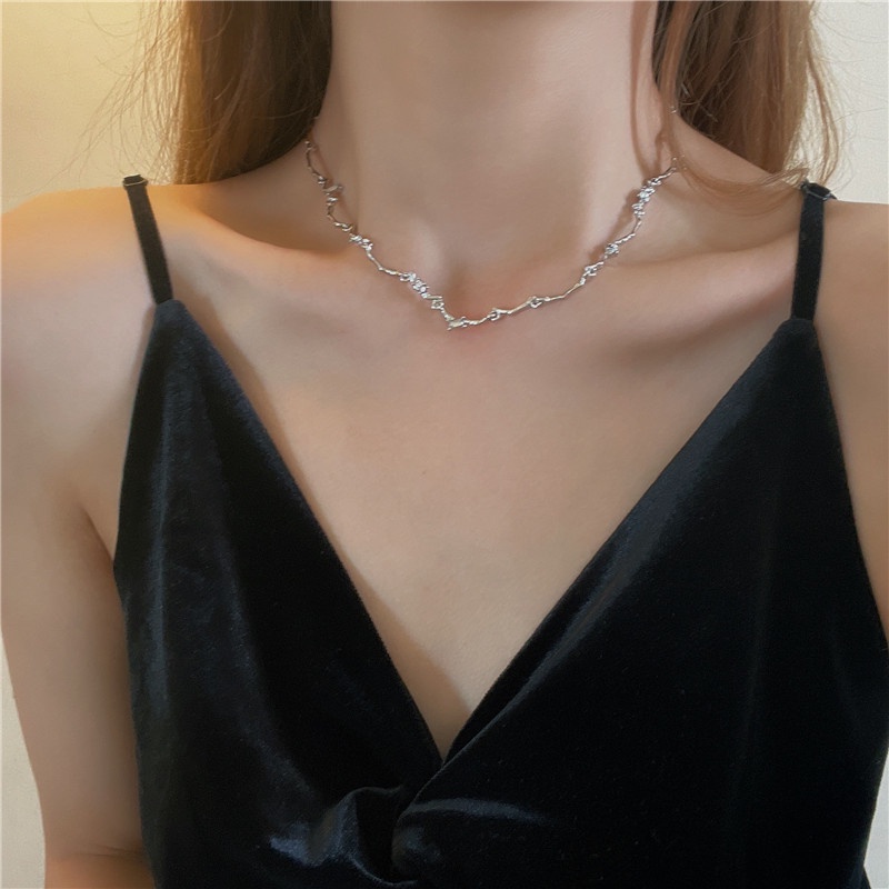 Vòng cổ Sợi Xích Họa Tiết Gợn Sóng Phong Cách Harajuku Thời Trang
