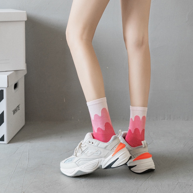 Tất nữ cổ cao họa tiết hình SƠN TAN CHẢY nhiều màu đáng yêu [ MÃ A605 ]